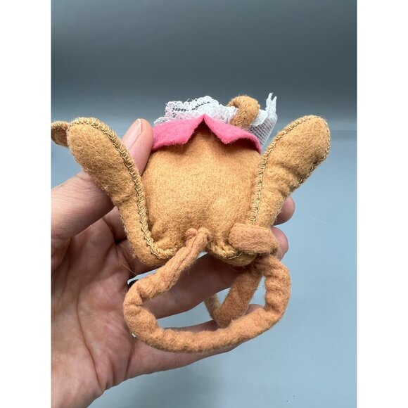 Annalee Vintage Valentines Day Mouse Doll 6" w/ Box Handcrafted Pink Lace Heart - Picture 9 of 14